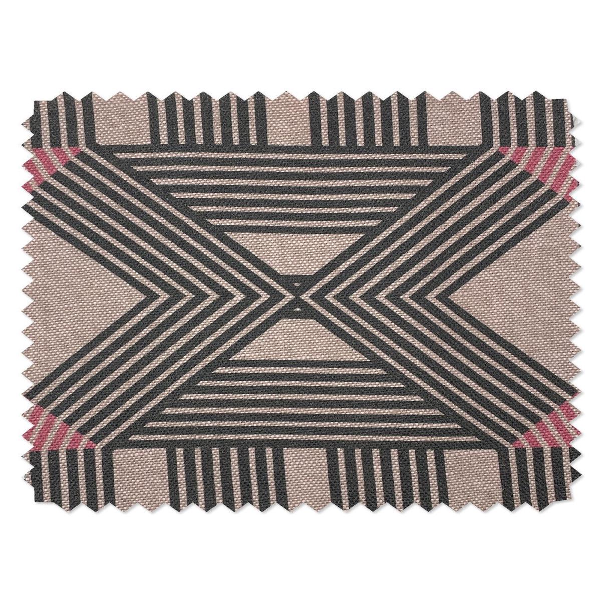 'Roman Holiday Key' Flax Linen Fabric by Barbie - Piggy Bank