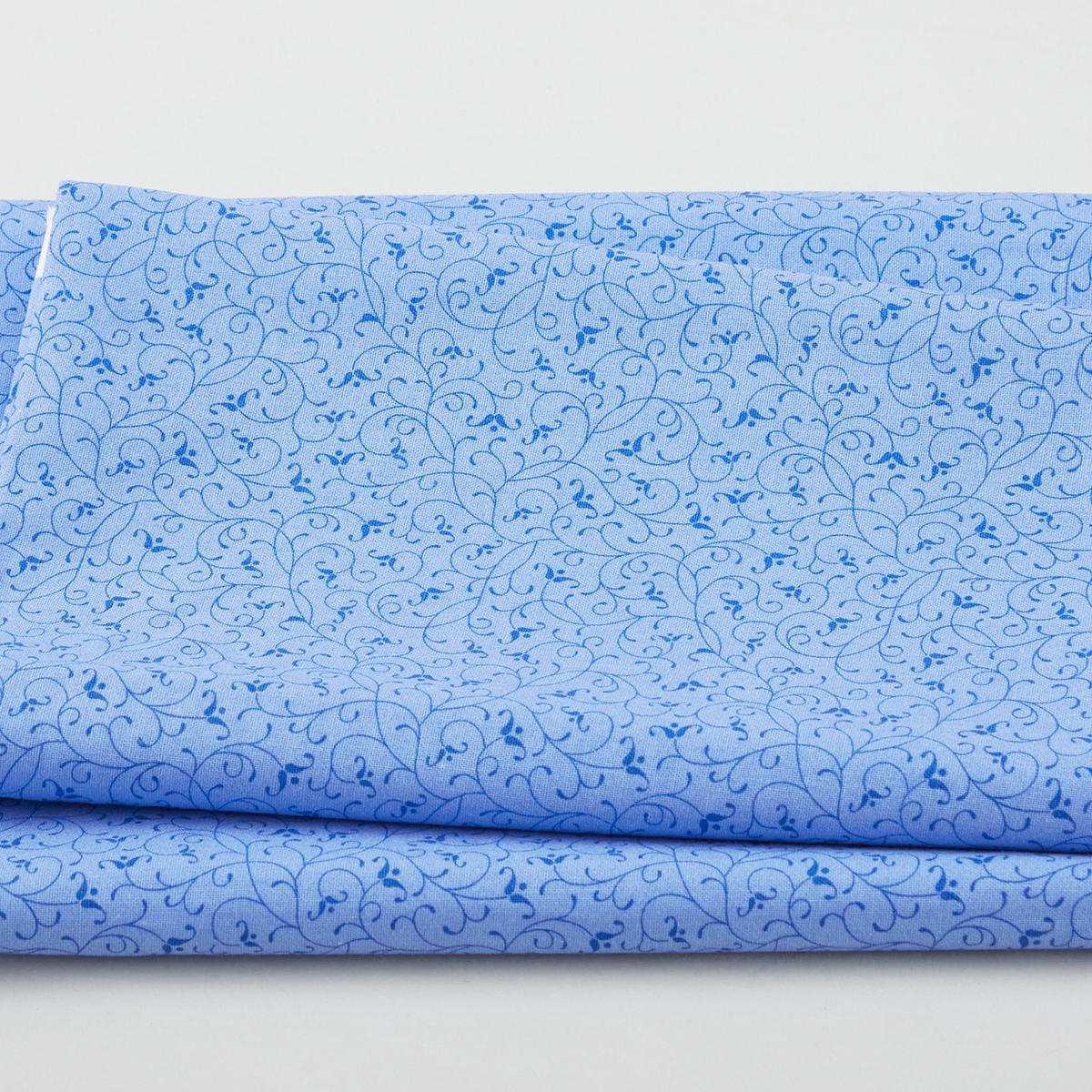 Blue Bayou - Viney Floral Medium Blue 2 Yard Cut