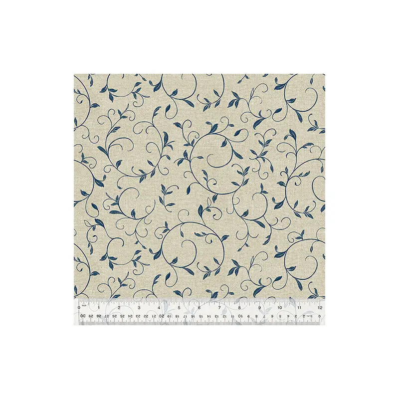 Fairfield Whistler Studios 53541-4 Khaki Flourishing Vine Cotton