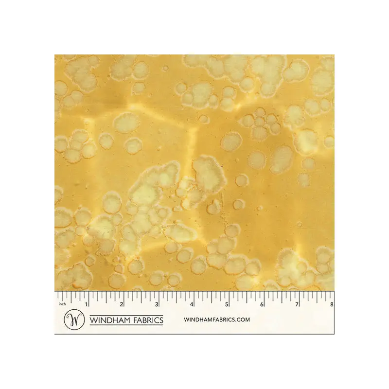 Daydream Anthology Fabrics 8101Q-7 Straw Yellow Acid wash Batik Cotton