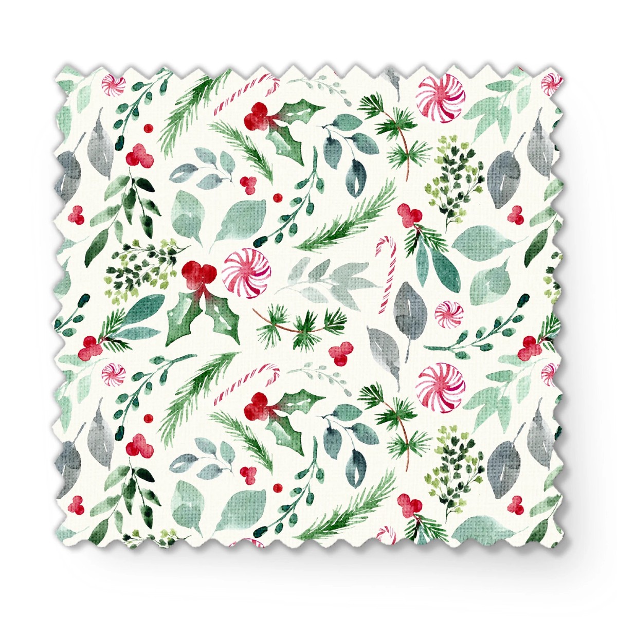 Sara Berrenson - Peppermint Wonderland - Watercolor Holiday Fabric
