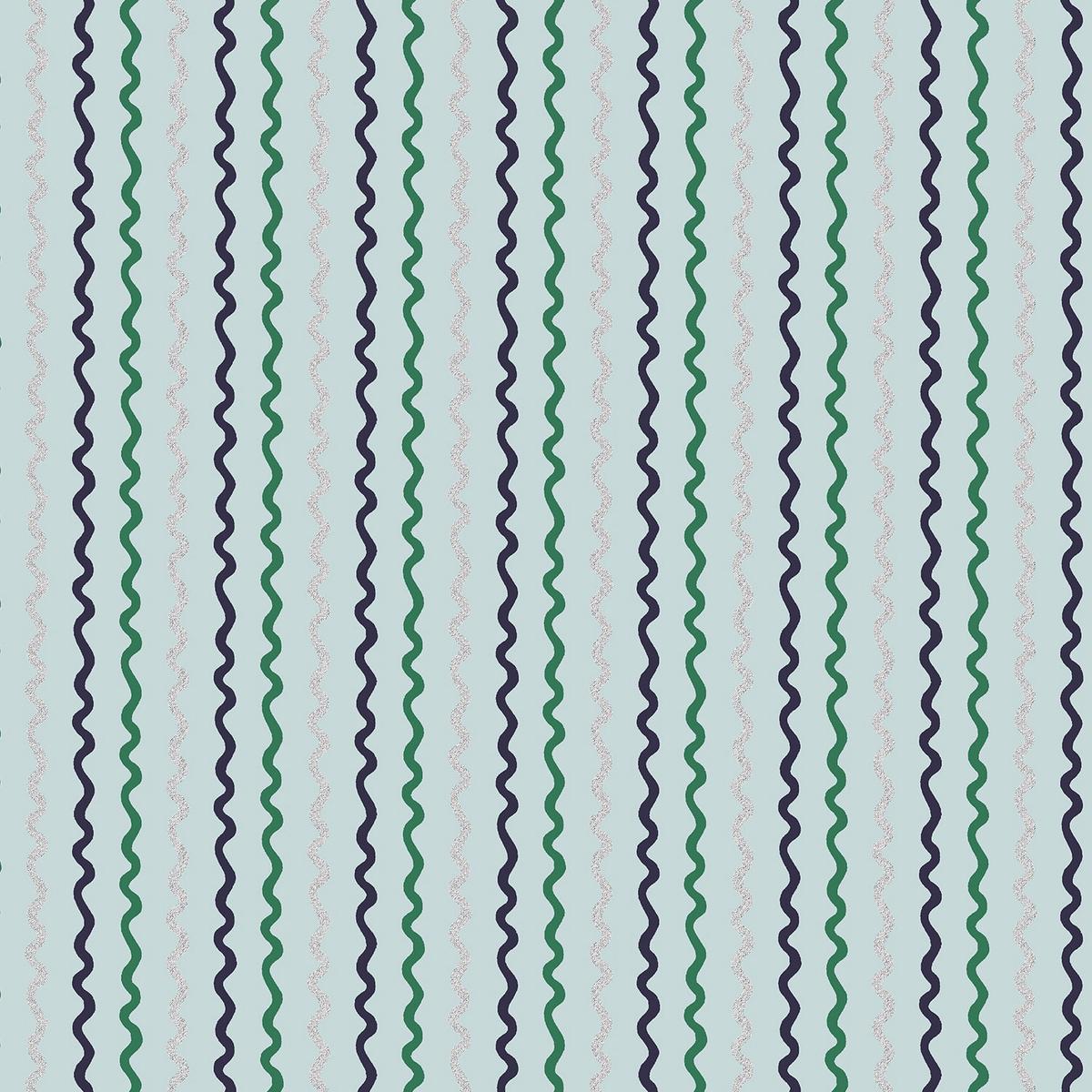 Ribbon Stripe Mint Metallic