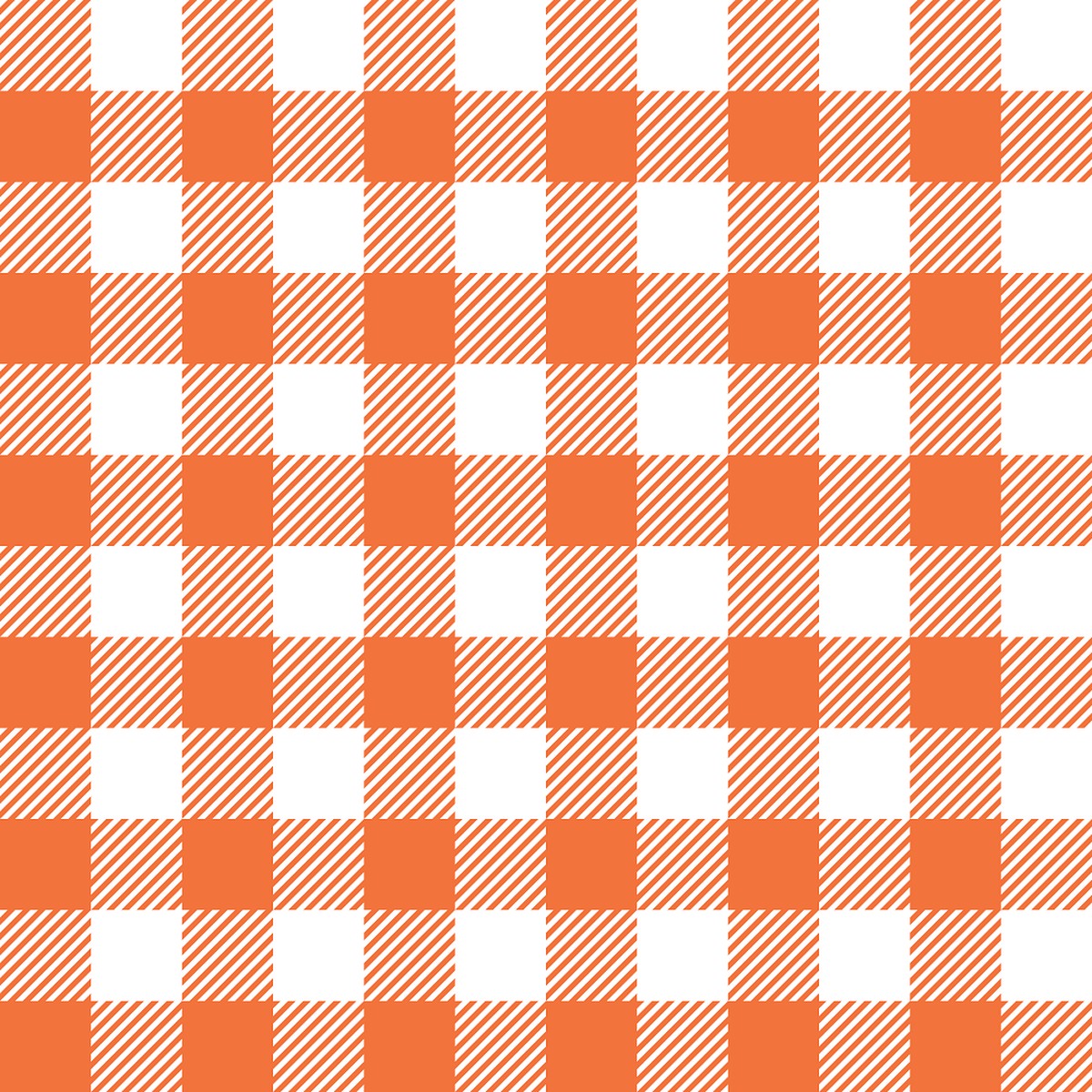 Gingham Fabric - Soft Orange