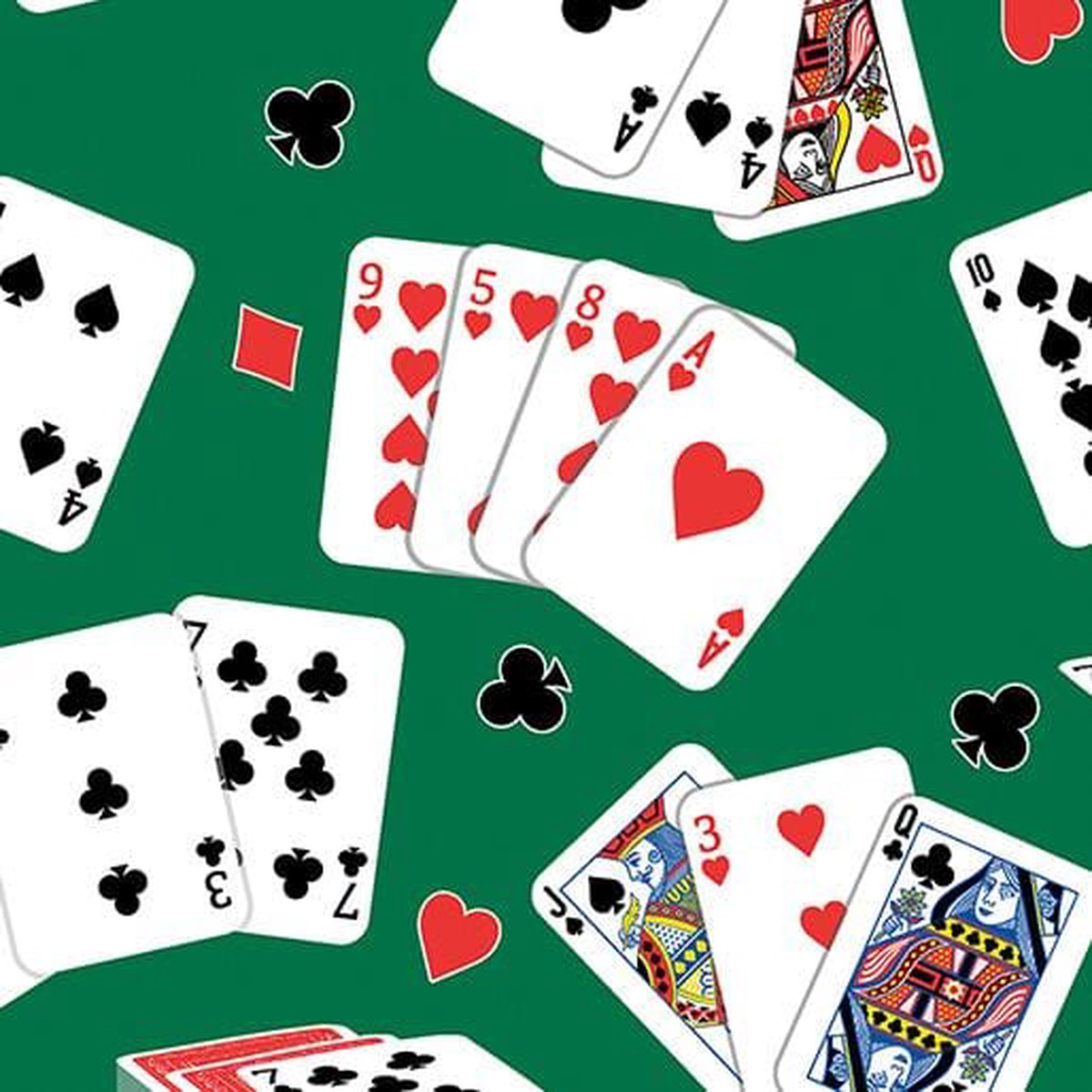 Let's Play - Playing Cards Green