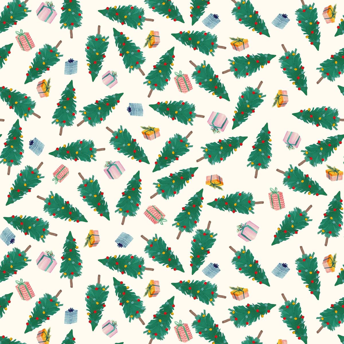 Lewis and Irene Merry Happy Christmas - Christmas Tree White