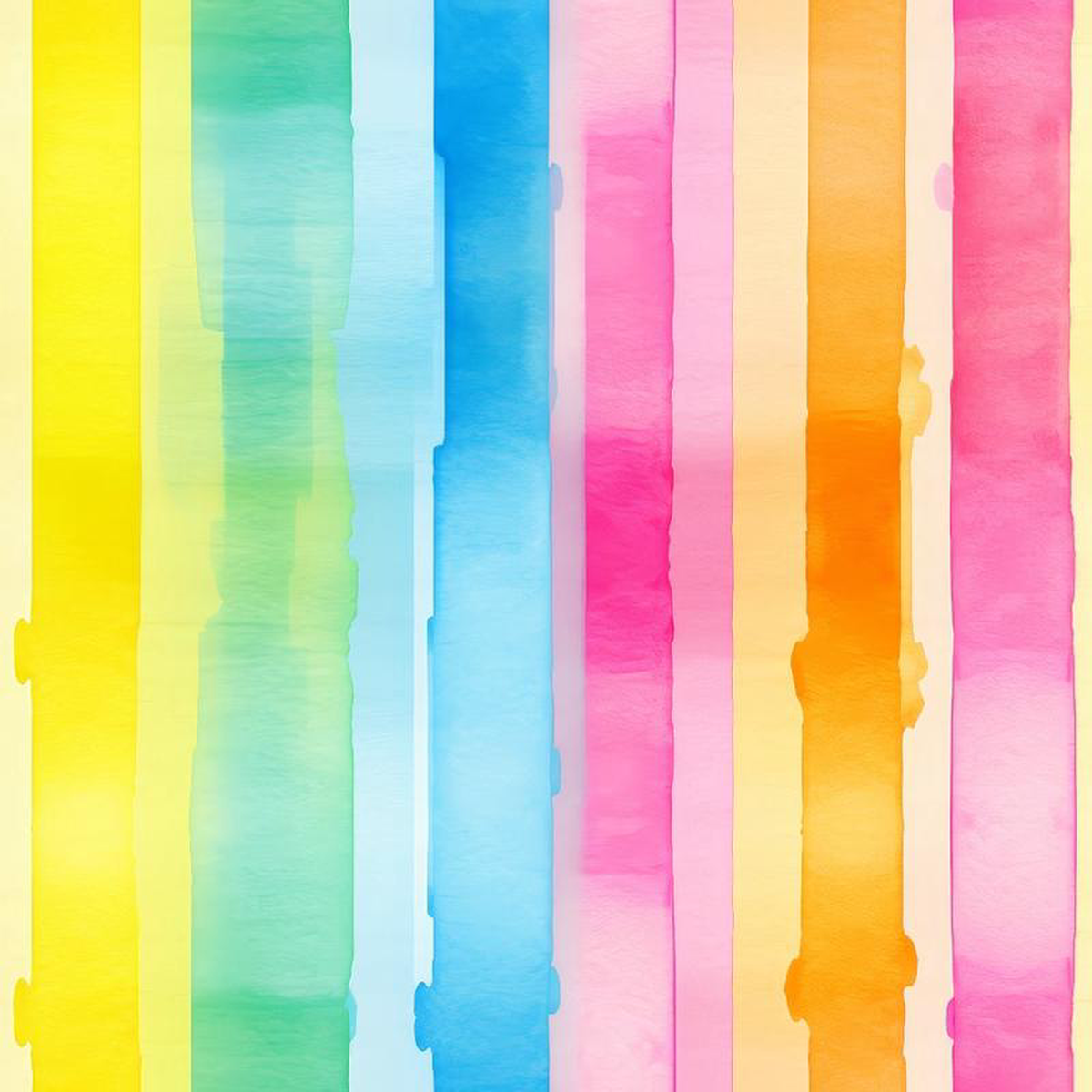 Watercolor Rainbow Stripes Pattern 1 Quilting Cotton Fabric