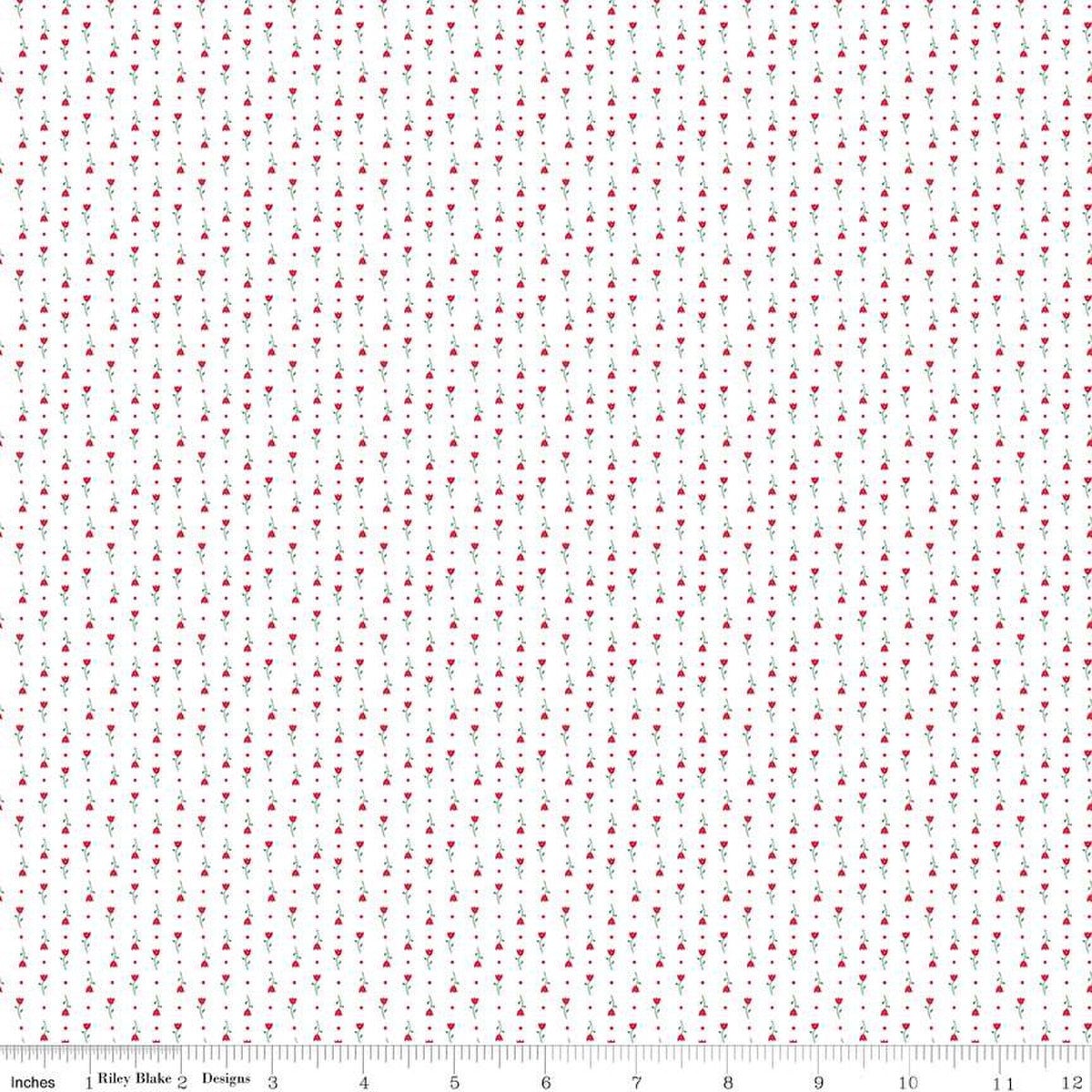 Hush Hush 5 Tiny Tulips Cotton 4344 Fabric Per Yard