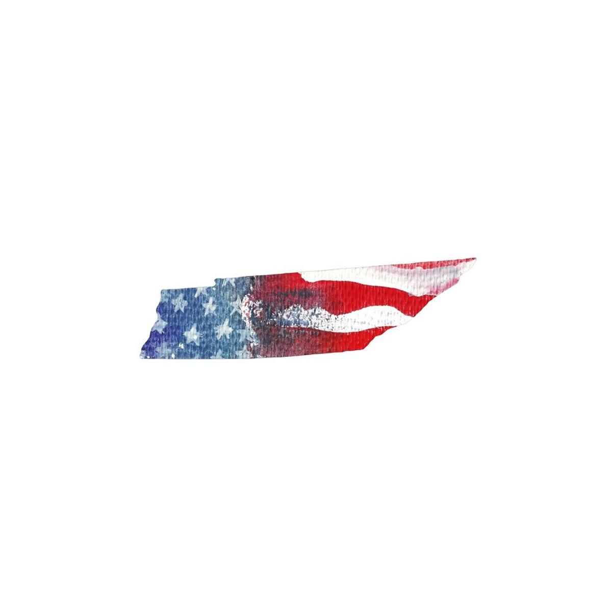 Watercolor Textured Flag Fabric Panel - Tennessee