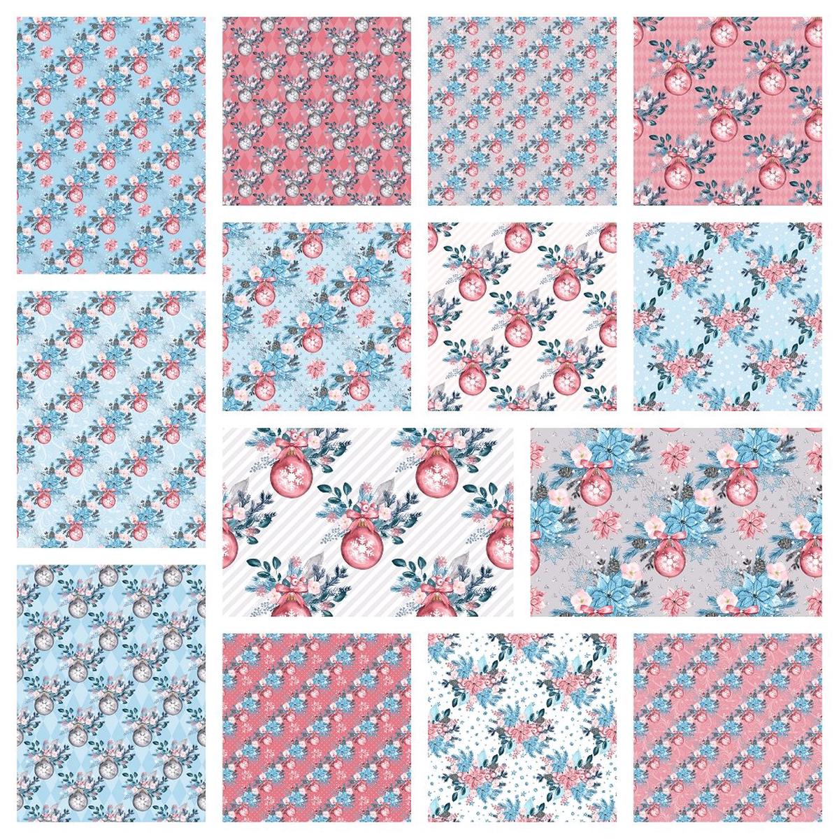 Colorful Christmas Fabric Collection - 1 Yard Bundle
