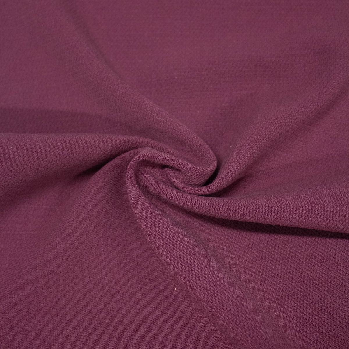Daryn Burgundy Purple Polyester Crepe Stretch Fabric