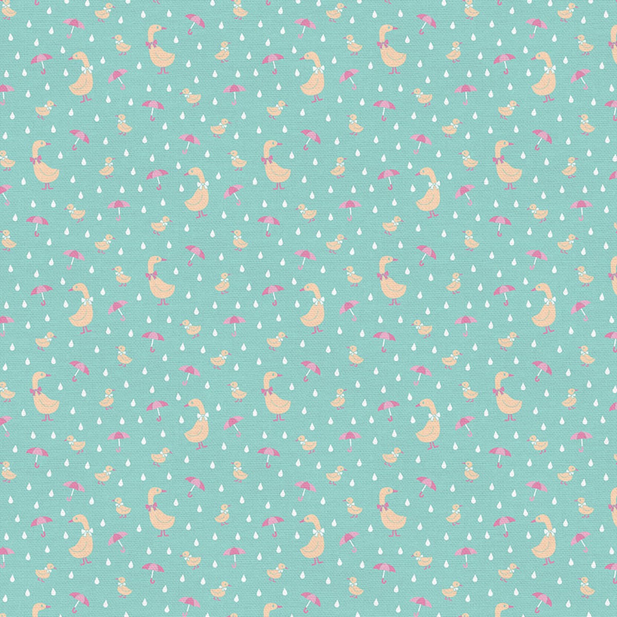 Ducks with Umbrellas - Teal