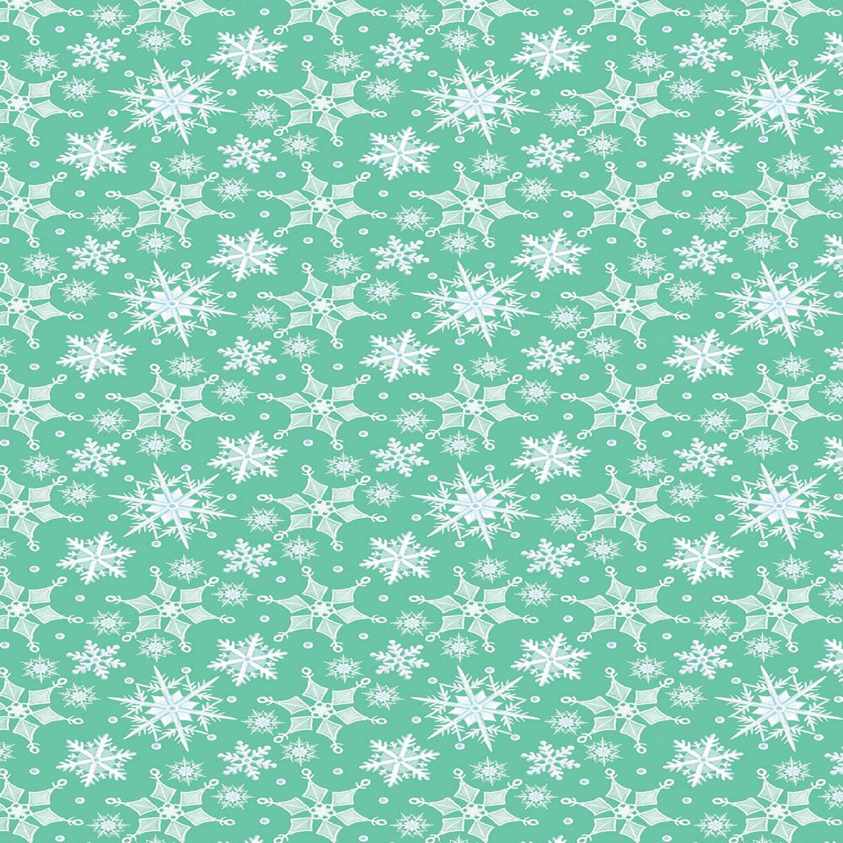 Gnome Wonderland Wonderland Snowflake By Andi Metz For Benartex Green / White