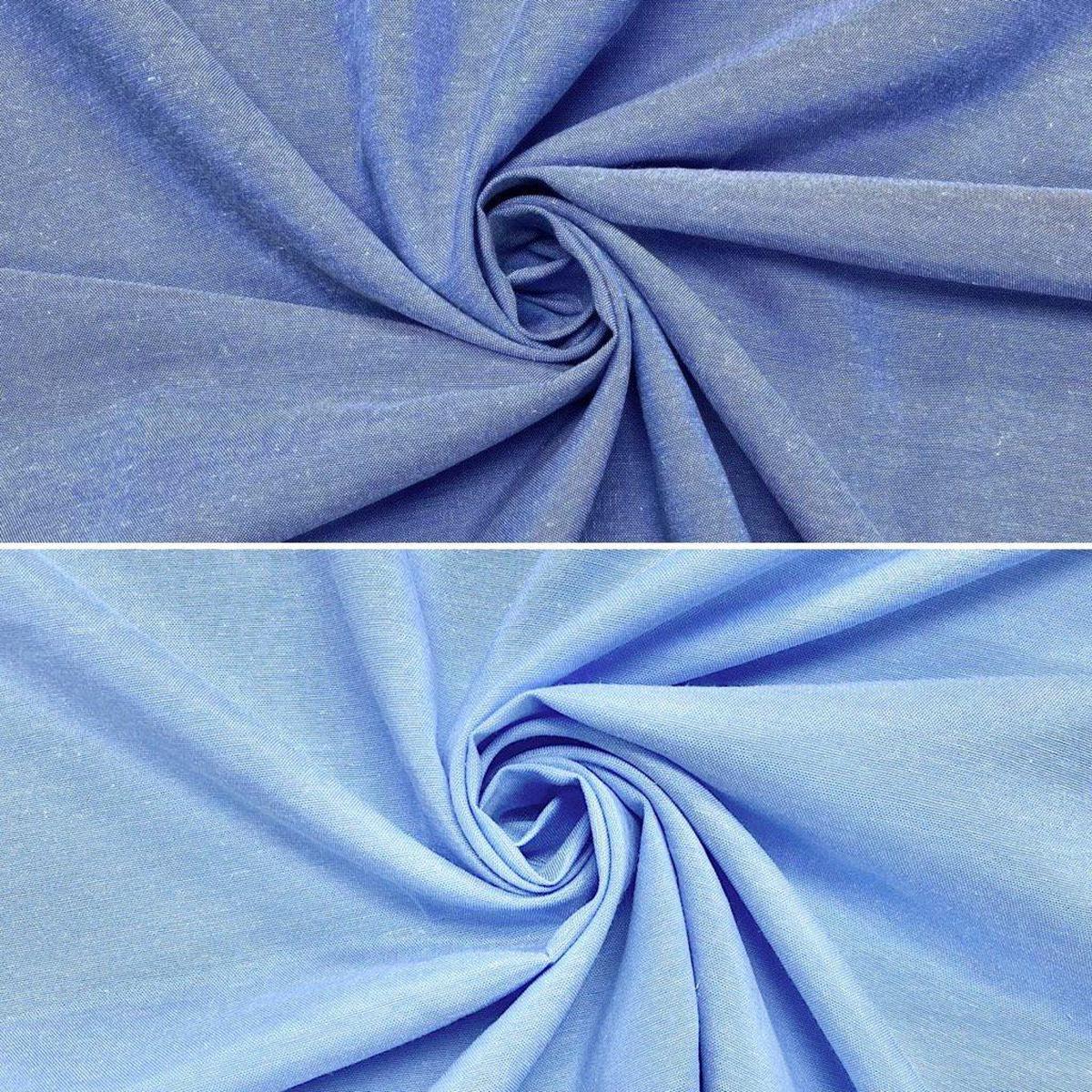 Plain Blue Chambray Denim Fabric