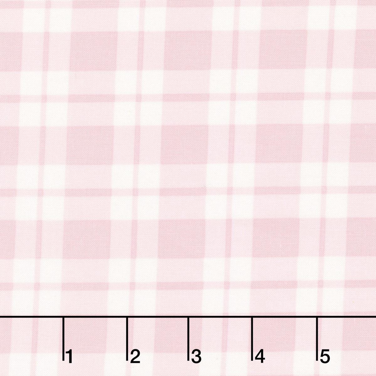 Beautiful Bowquets - Plaid Light Pink Cream Yardage