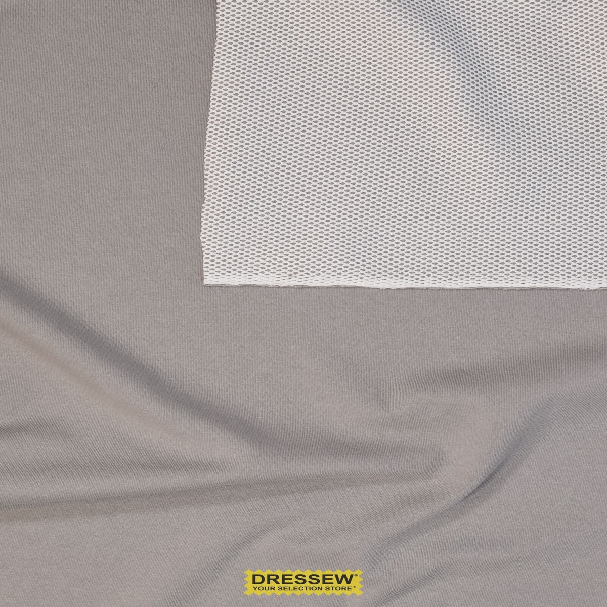 Bonded Jersey / Mesh Fog / Ecru