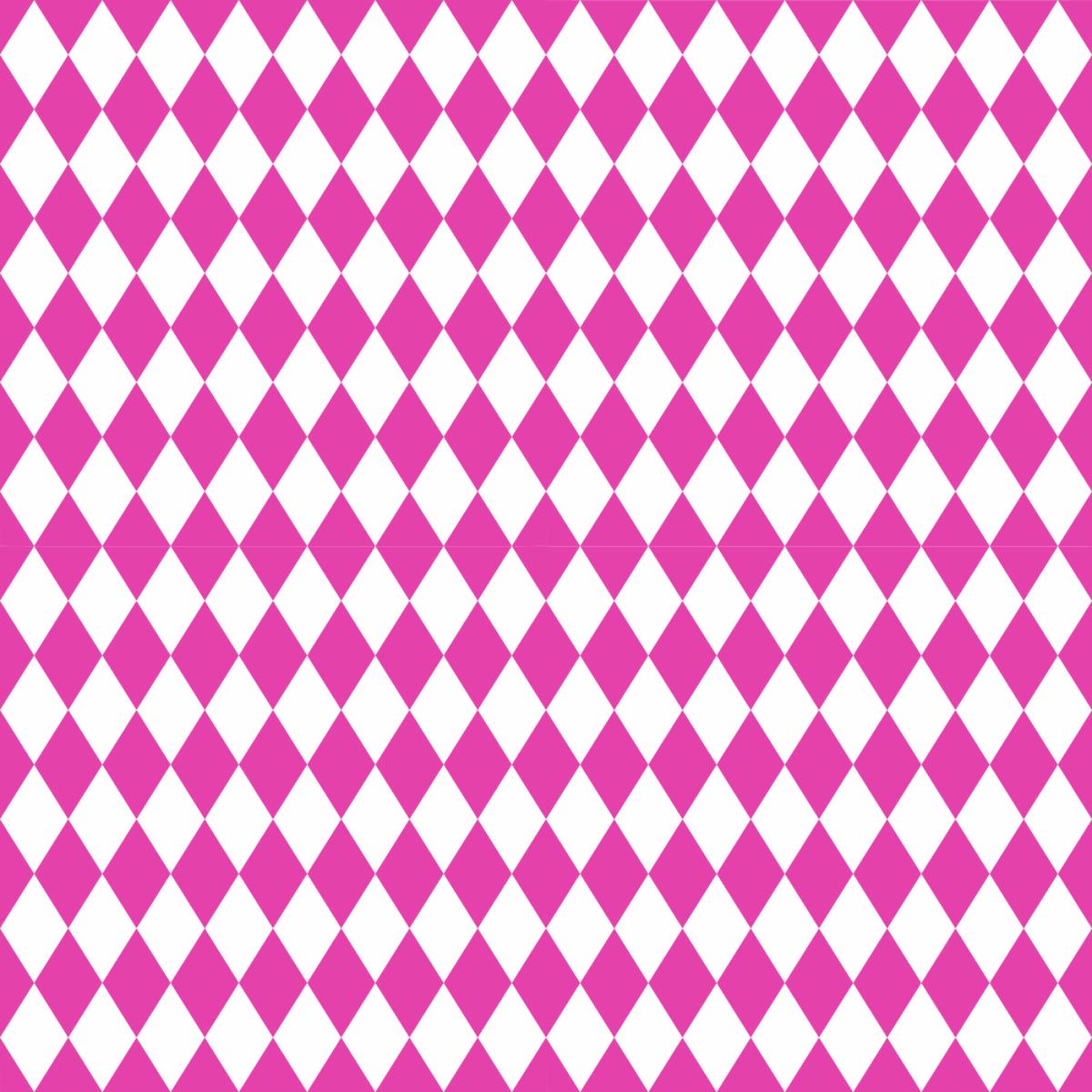 Checkered Diamond Pattern Basics Fabric - Bashful Pink