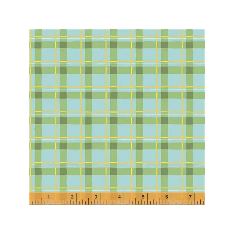 Farm Fresh Kelly Angelovic 53218-12 Blue Country Plaid Cotton