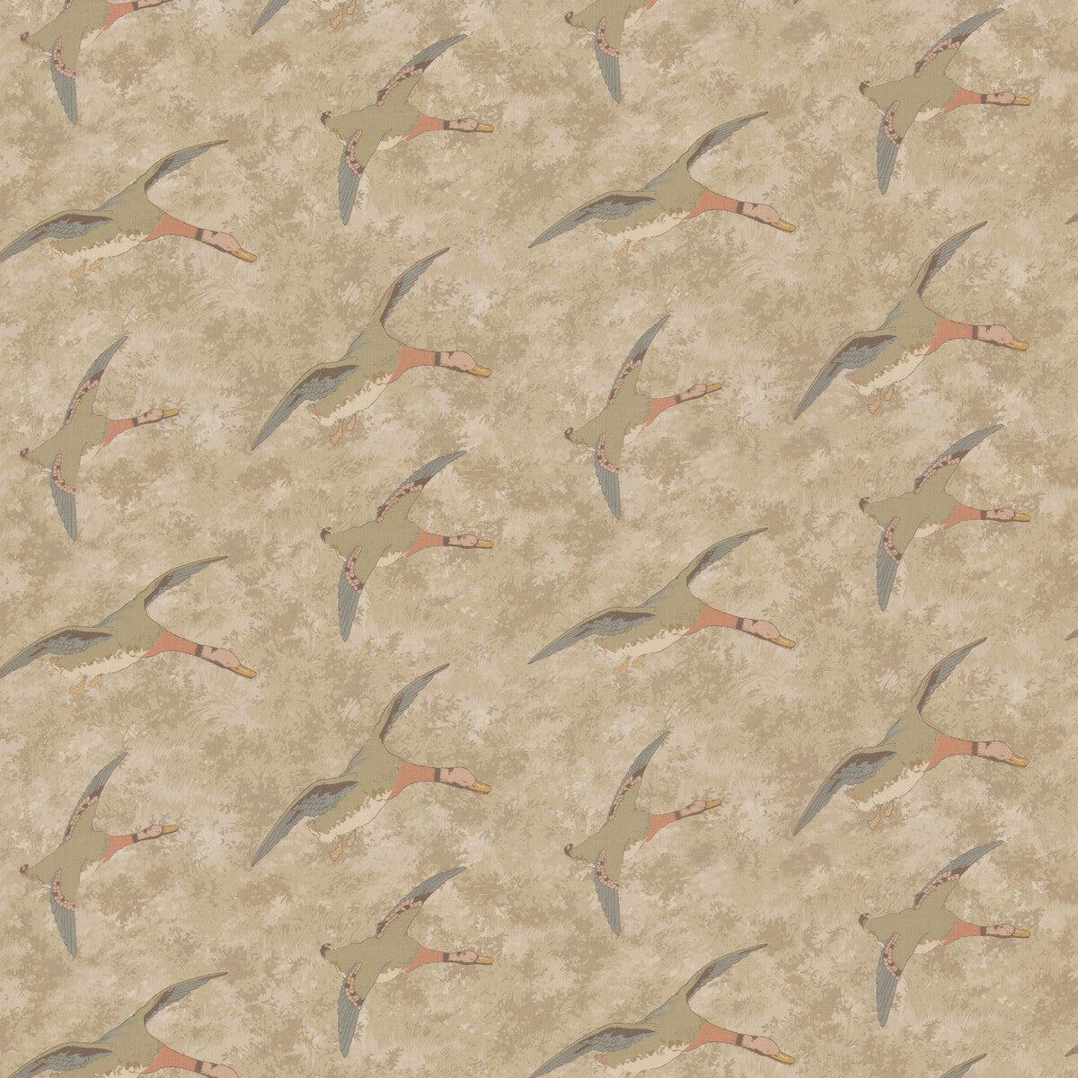 Forest Ducks Parchment Fabric