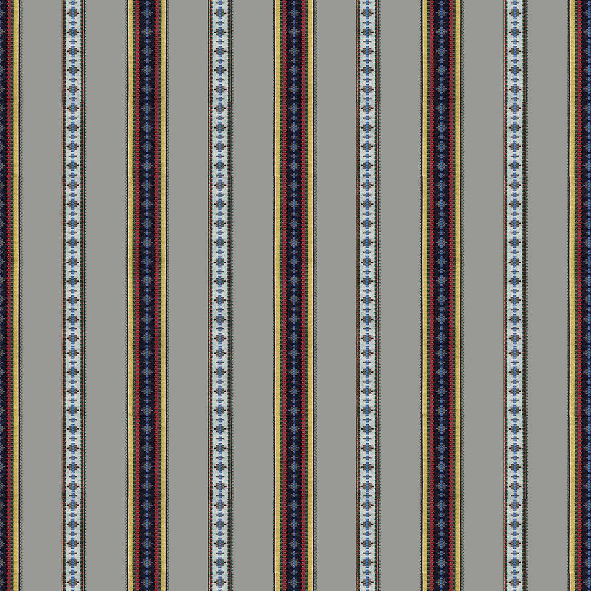 8015147.11.0 RAYURE BRODERIE GRIS - BRUNSCHWIG & FILS Fabric - YARD