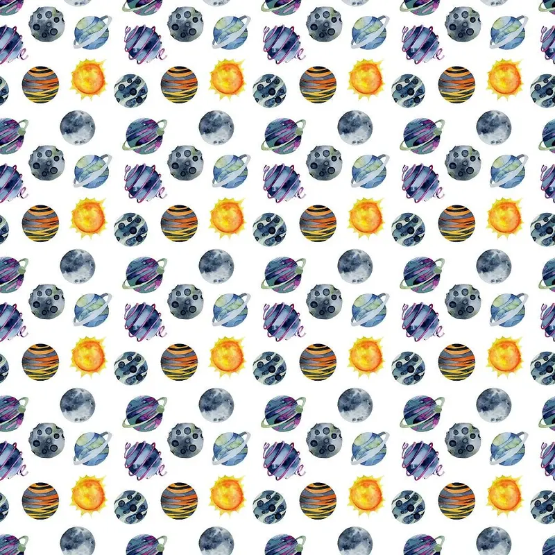 Children's Space Pattern #8 Fabric