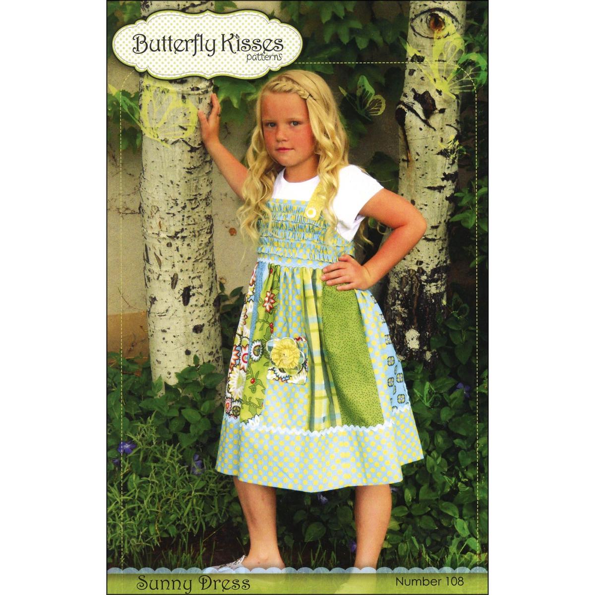 JBDDR108 Sunny Dress by Jina Barney Girls Dress Pattern Size 1/2 to 8 years - Multi