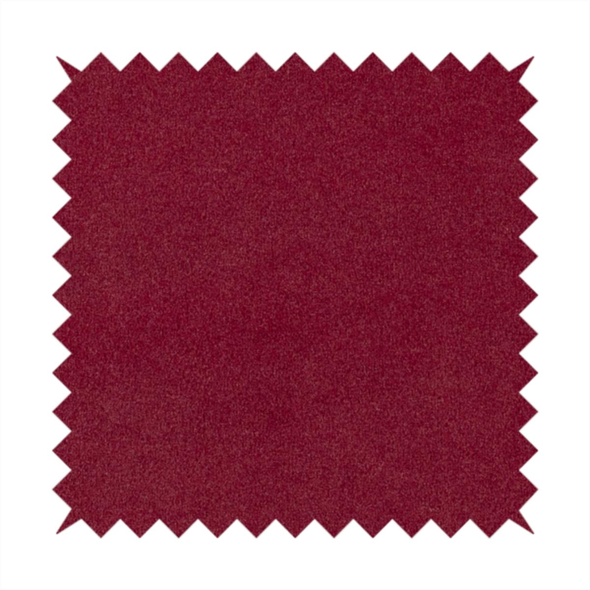 Peru Moleskin Plain Velvet Water Repellent Treated Material Ruby Red Colour Upholstery Fabric CTR-1739