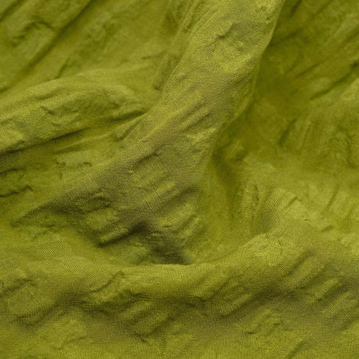Check Linen Viscose Gauze - Pickle