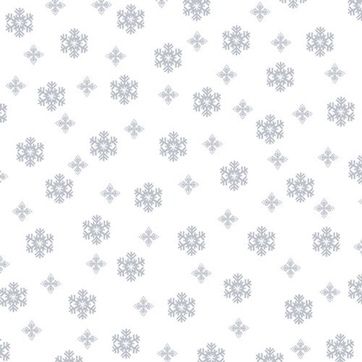 Fabric Henry Glass Small Snowflake Quilter's Flour by the Quarter Yard 1696-01W