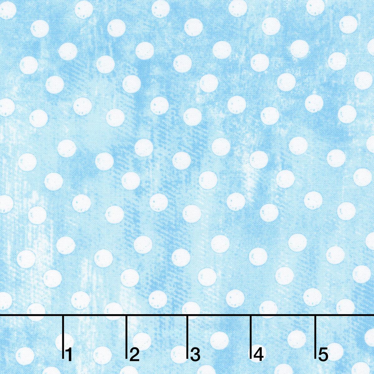 Peek a Boo Bunnies - Large Dots Light Blue Yardage