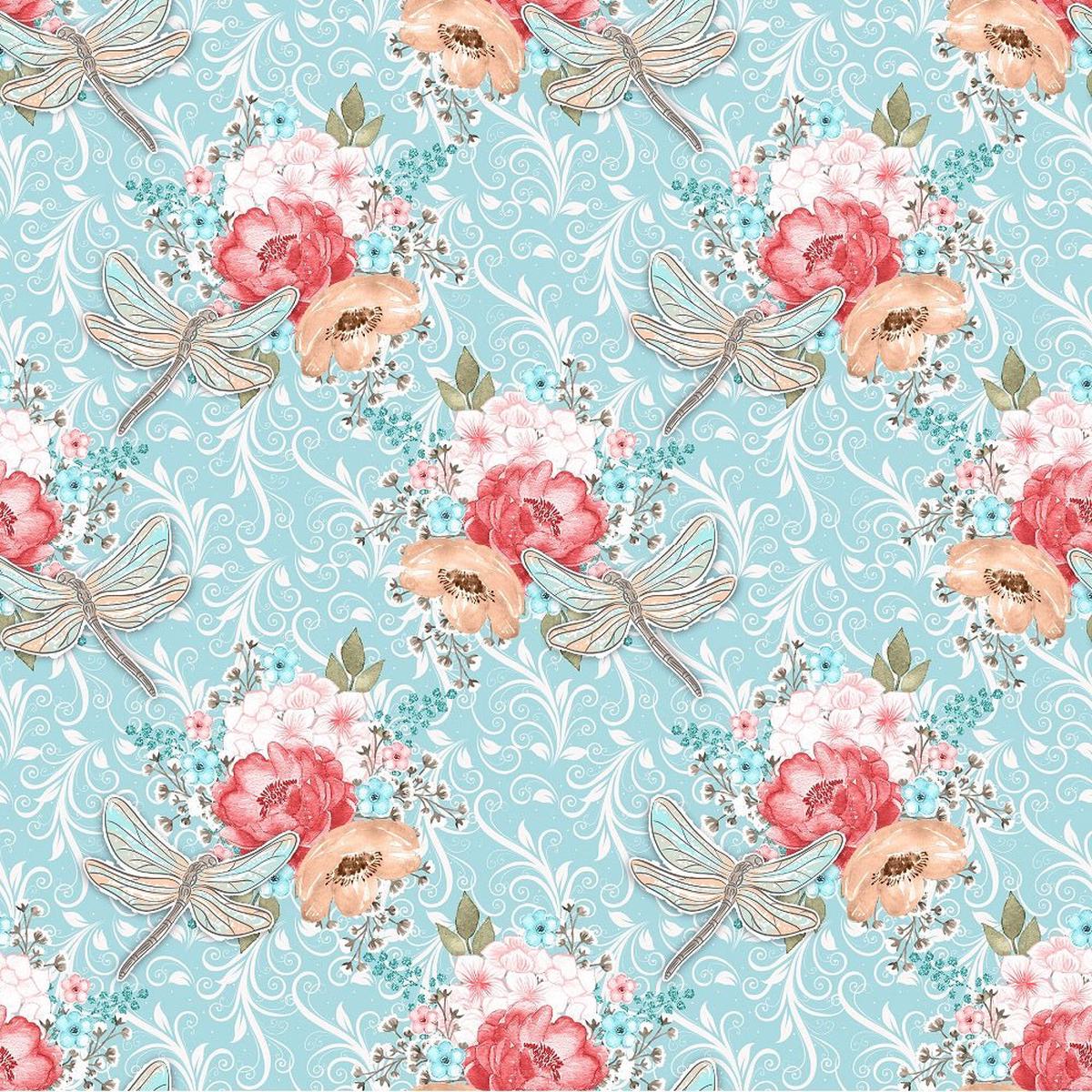 Sweet Dragonfly Main Fabric - Blue