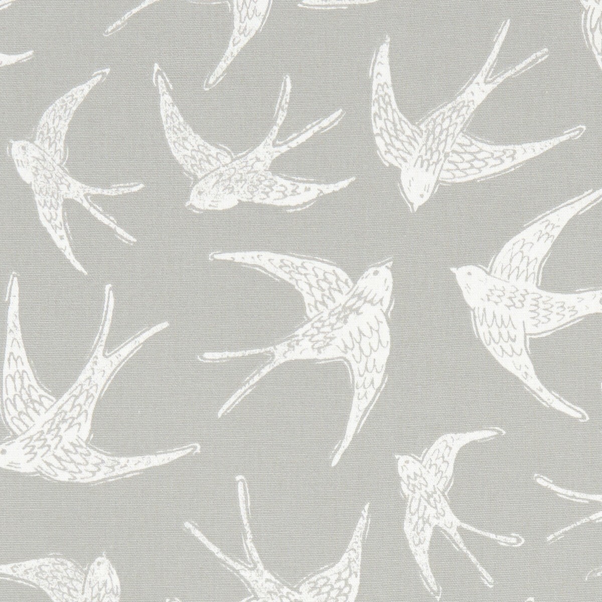 CLARKE AND CLARKE - FLY AWAY- GREY - Fabric by the Yard