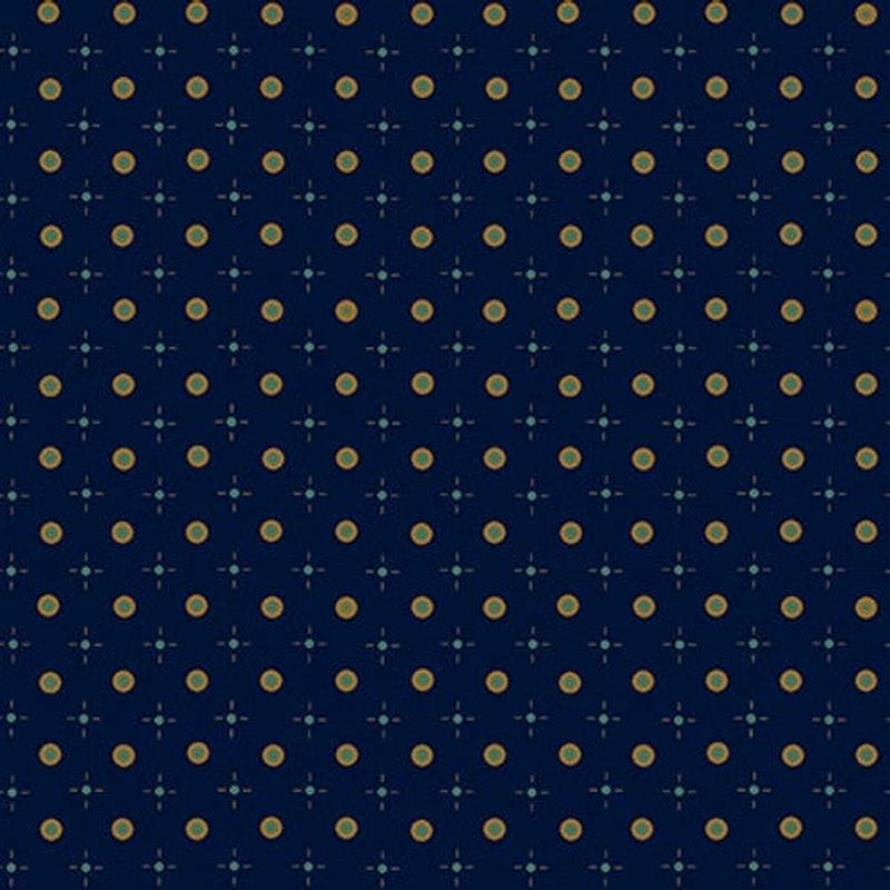 Fabric Henry Glass Navy Twilight Sky Scrap Basket Favorites by the Quarter Yard 1503-77