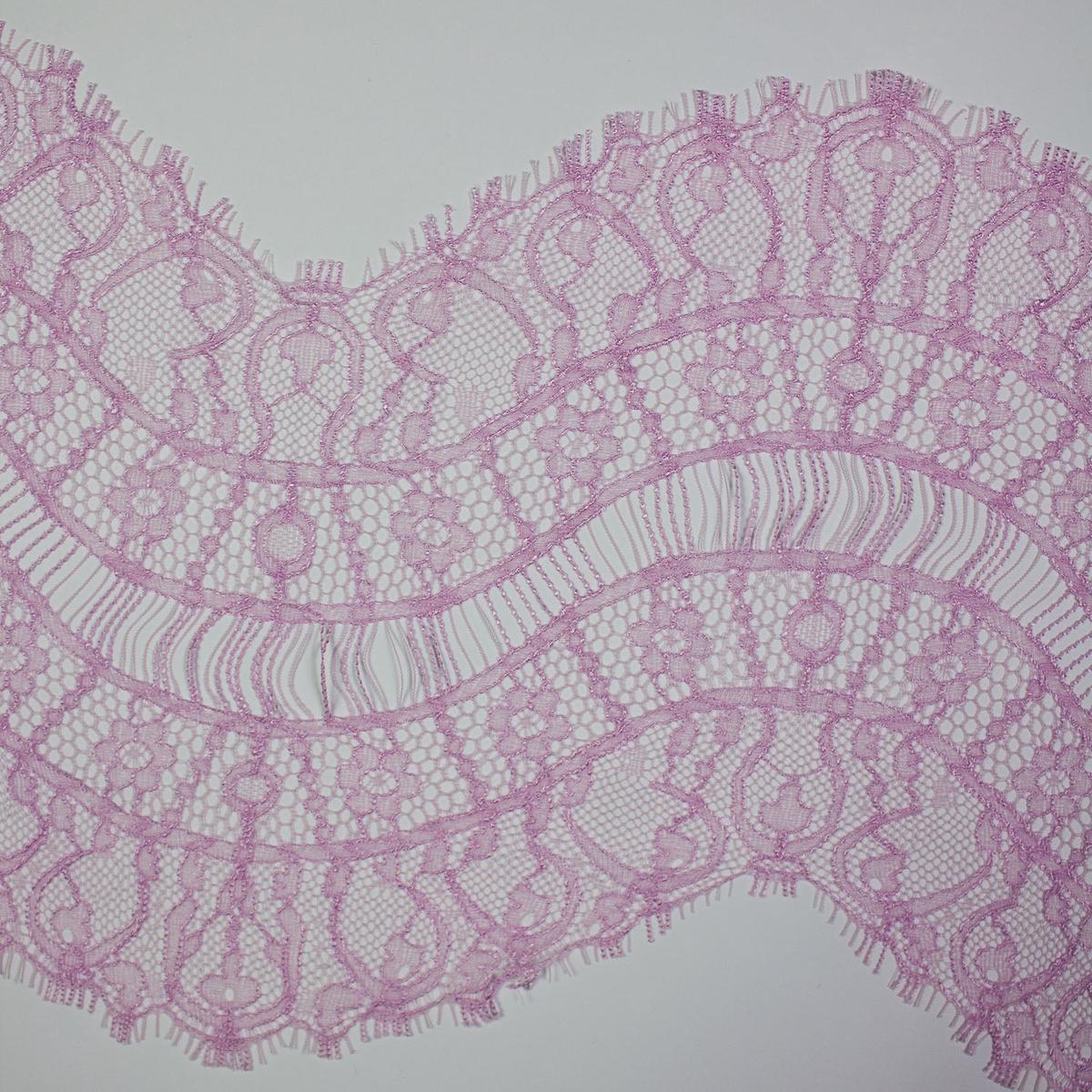 Lilac Galon Haute Couture Solstiss Lace Fabric