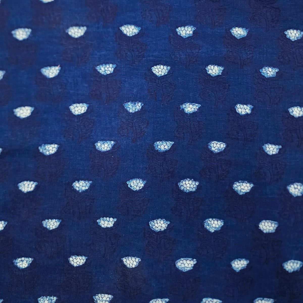 Pre-cut 1.5 meter Pure Cotton Special Akola Indigo Intircate Design Hand Block Print Fabric