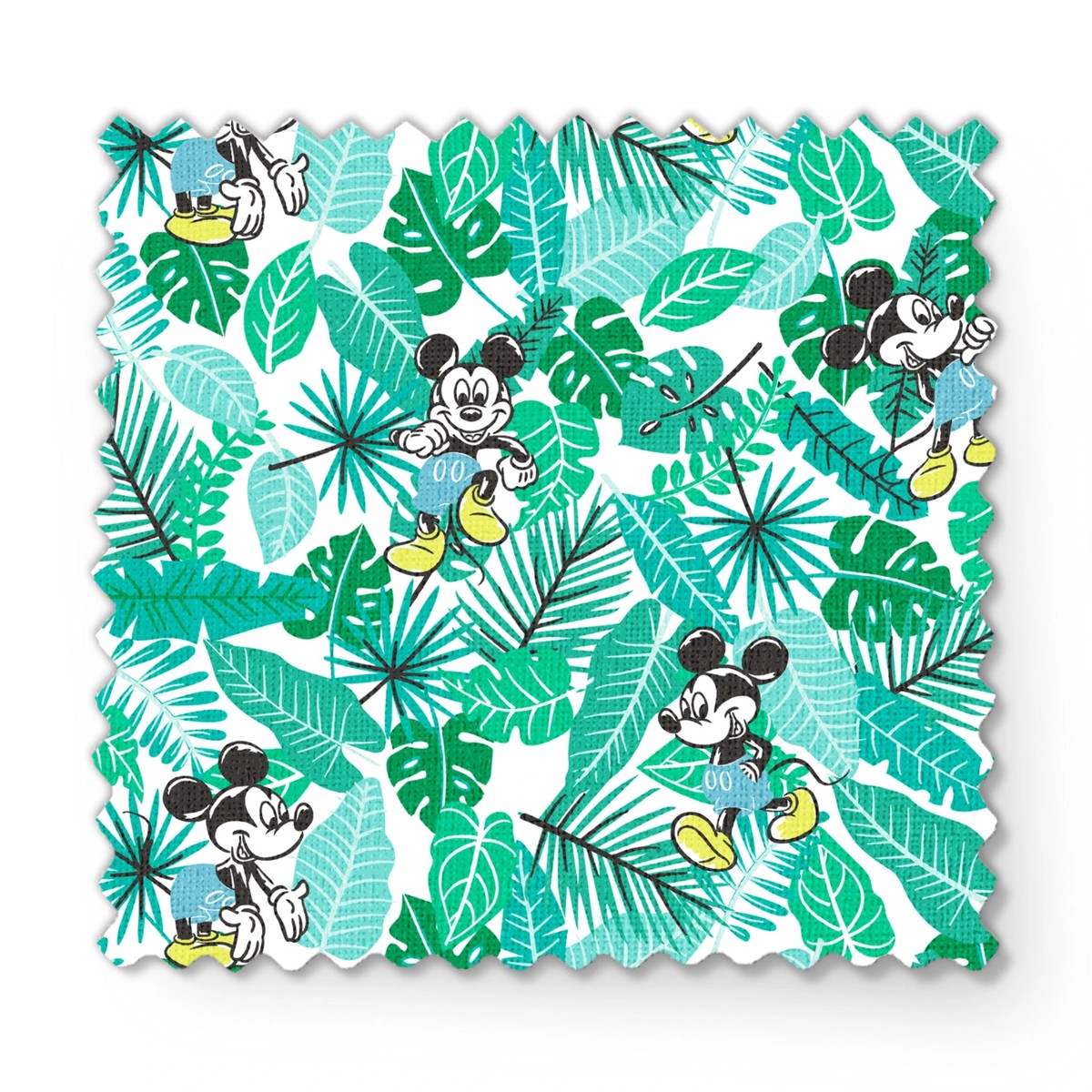 Disney Mickey Mouse Tropical Leaf Fabric