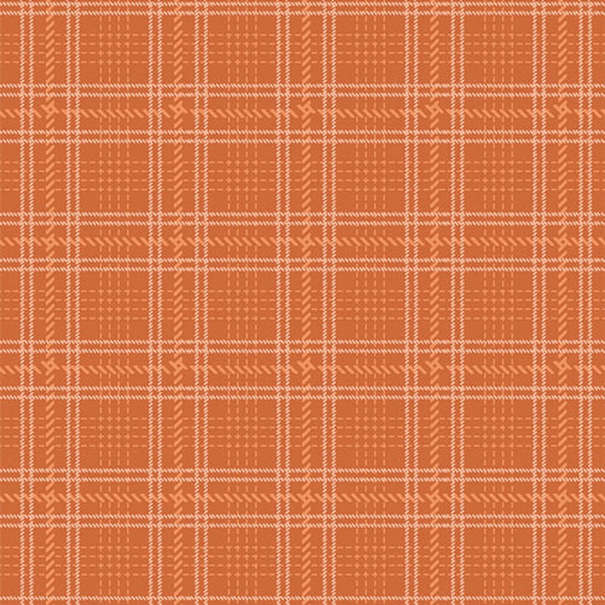 Fabric Art Gallery Spice Crosshatch Plaid Highland Flannel by the Quarter Yard F-12803