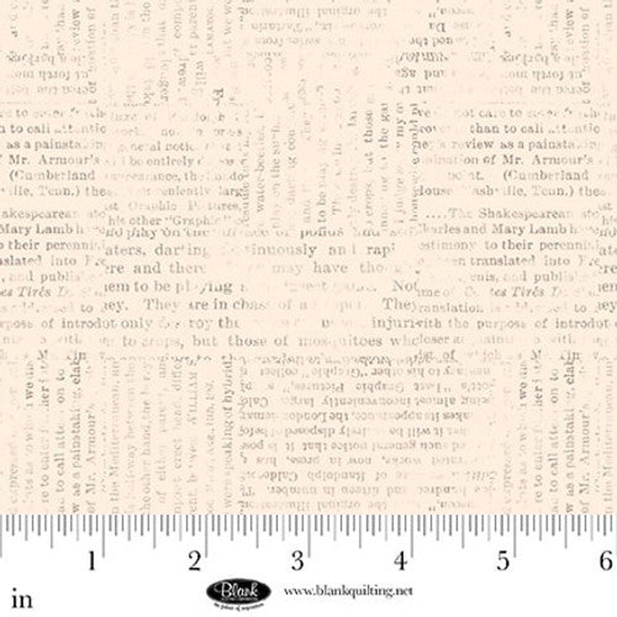 Fabric Blank Quilting Parchment Newspaper Print Sugar Dreams by the Quarter Yard 4341-30