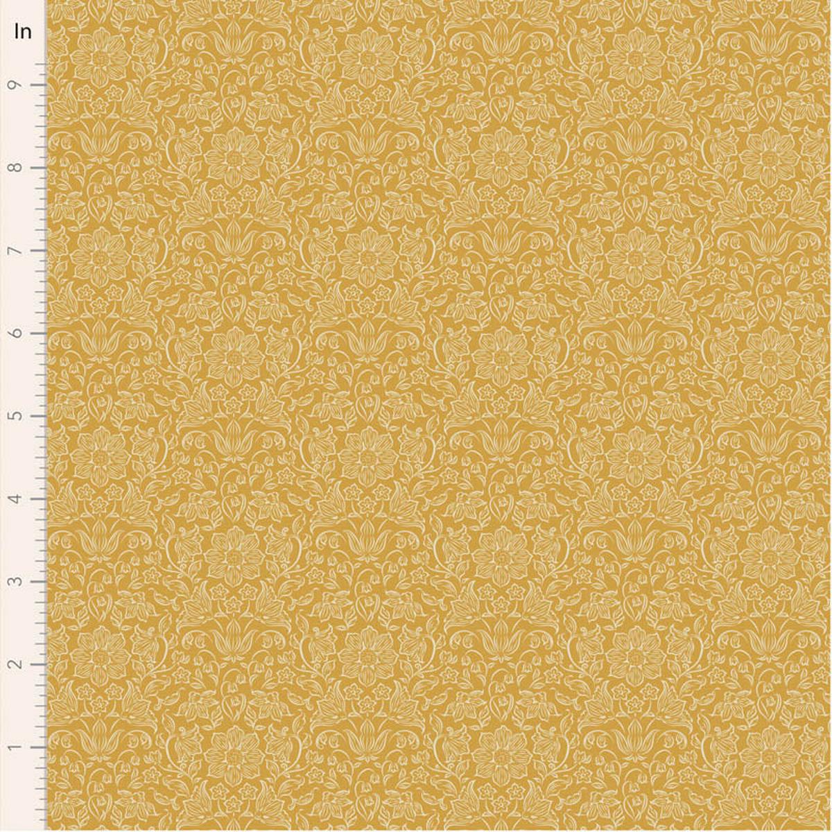 Fabric, LILA MUSTARD BLENDER for SONGBIRD Collection by TILDA, TIL110161