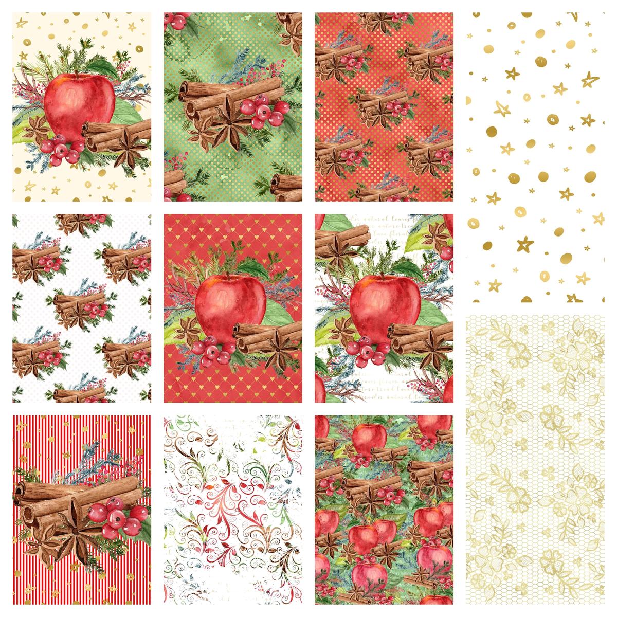 Apple Cinnamon Fabric Collection - 12 Yard Bundle