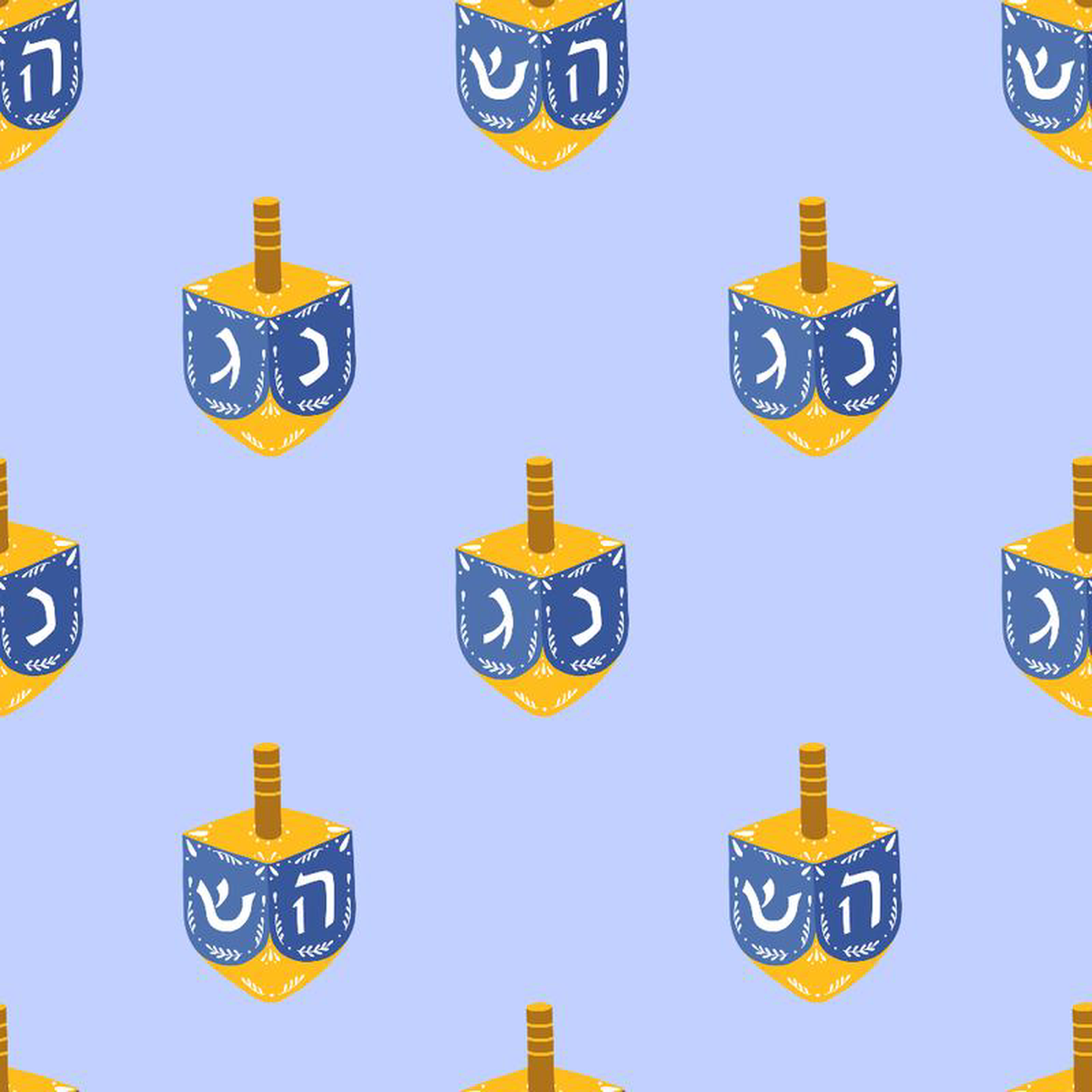 Happy Festival of Lights Pattern 1 Blue Quilting Cotton Fabric