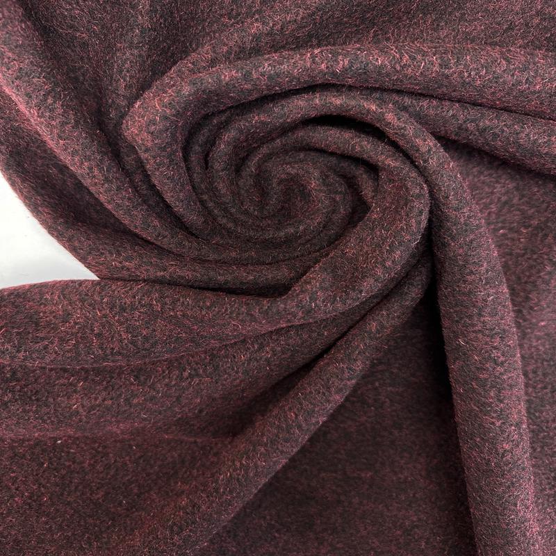 Red-Black Wool Blend Tweed