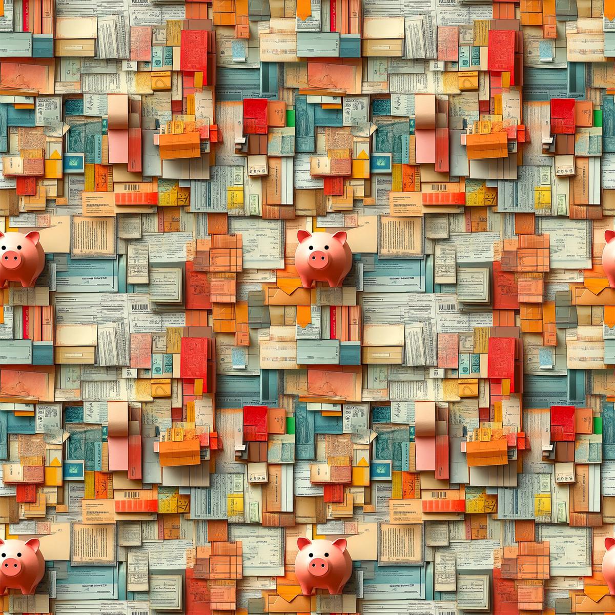 Tax Day Receipts Pattern 6 Quilting Cotton Fabric
