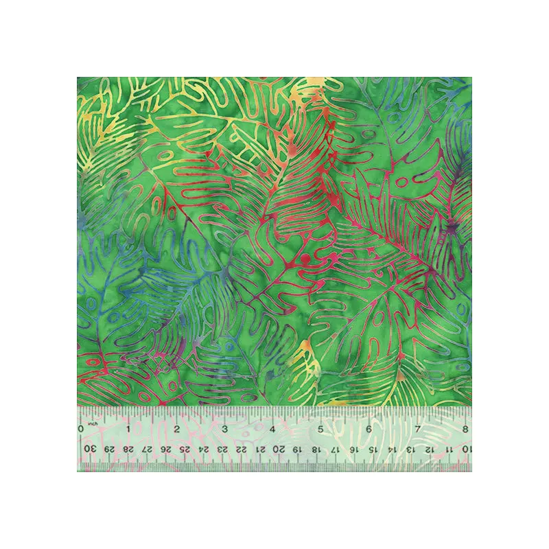 Allure Anthology Fabrics 2939Q-X Rainforest Fall Leaves Batik Cotton