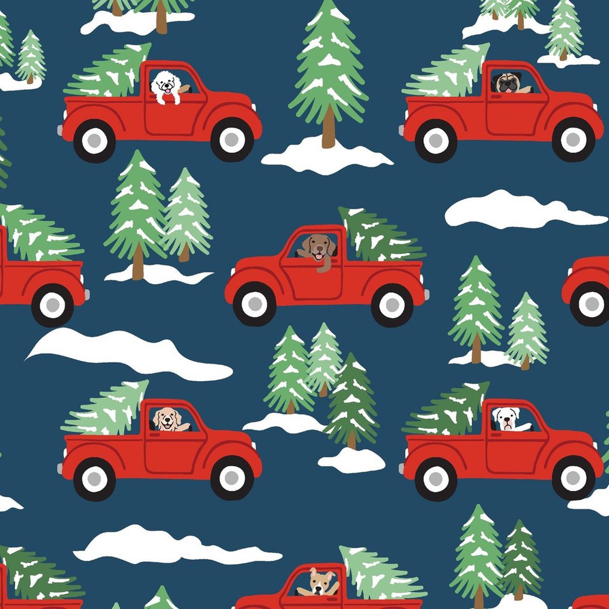 Blank - Winter Waggers - Devon Design Co. - 4768-77 dark blue