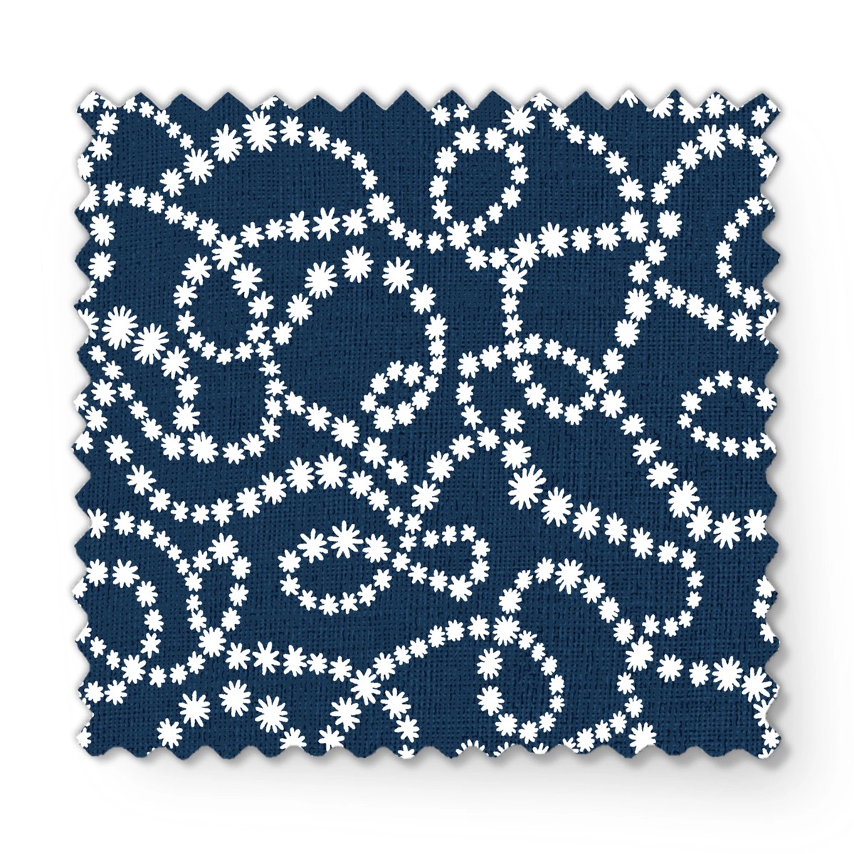Pearl Swirl - Navy Fabric
