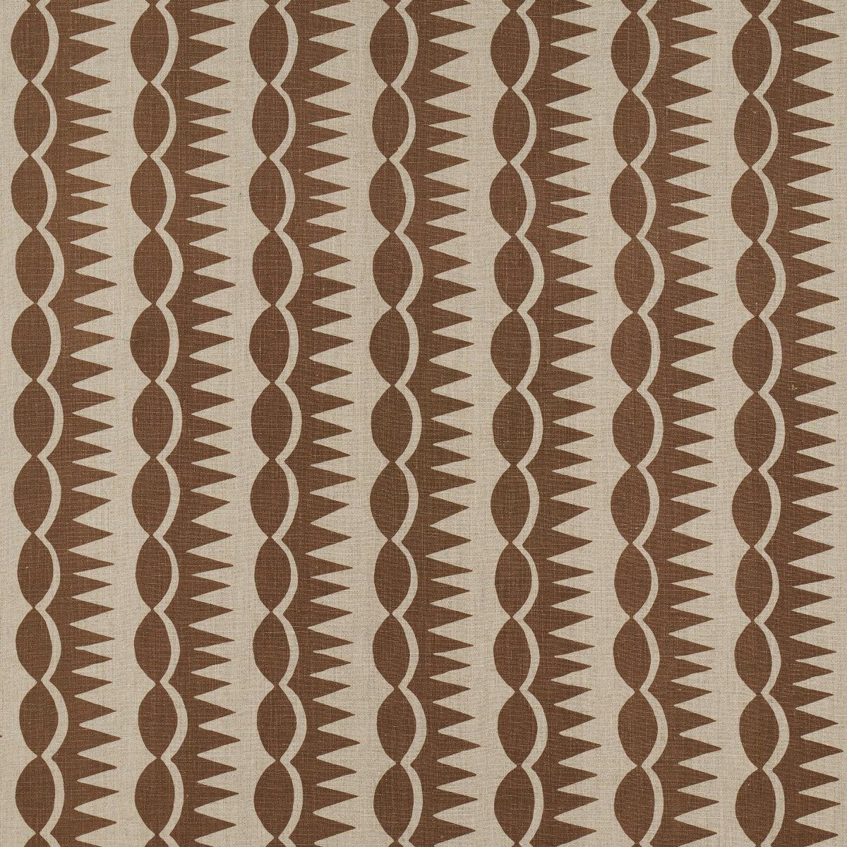 SCHUMACHER DRUSUS TABOR DAGGER STRIPE PRINTS PRINTS BROWN ON NATURAL - 181530