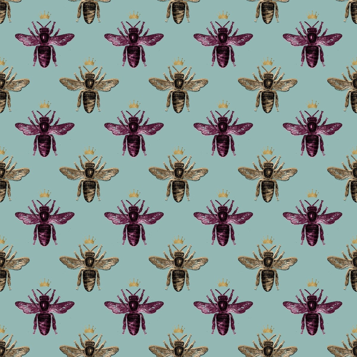 Lovely Bee Pattern 2 Quilting Cotton Fabric