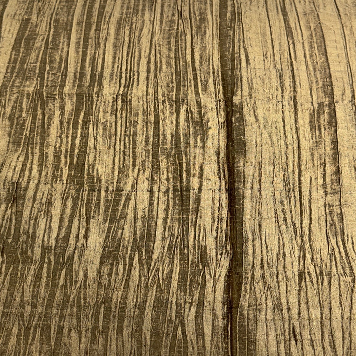 Antelope Gold Pleated Silk Dupioni