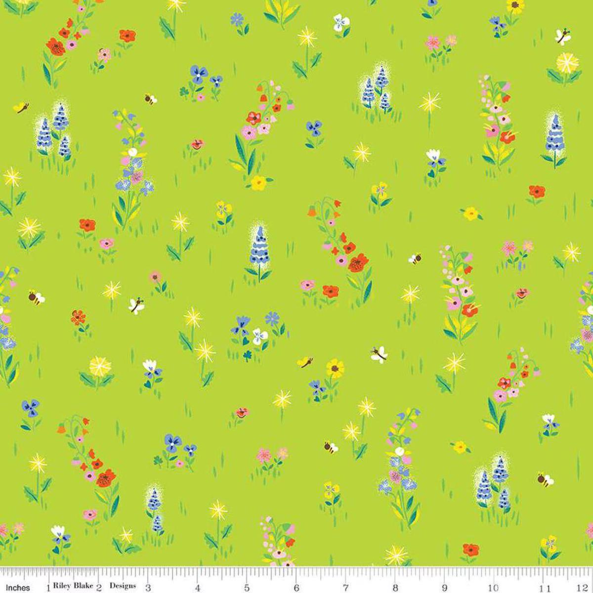 Picnic Meadow Lime by Jill Howarth