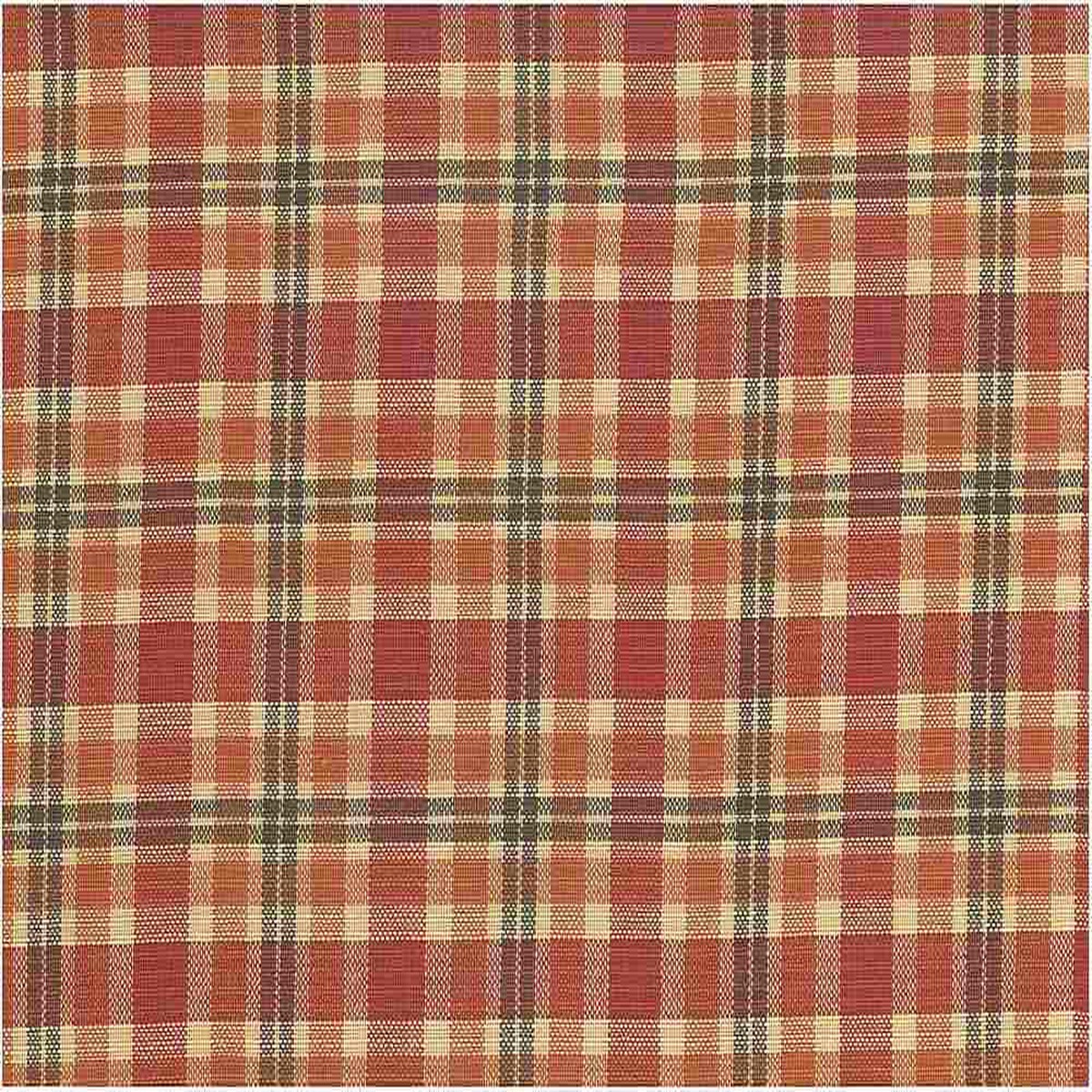Aruba Plaid Paprika Multi Laura Kiran Fabric